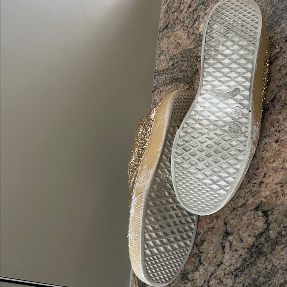 Chiara Ferragni Gold Glitter Eye Lips Shoes - Picture 7 of 7
